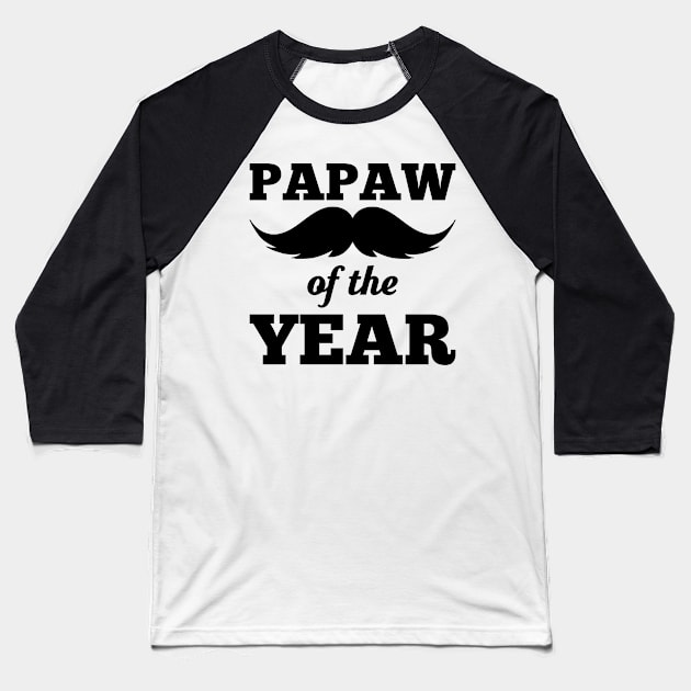 Papaw Of The Year Baseball T-Shirt by teevisionshop